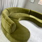 - Bespoke Olive Velvet Curved Modular Sofa