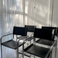 - Set of Two Italian Mart Stam Cantilever Chrome Leather Bar Stools