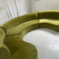 - Bespoke Olive Velvet Curved Modular Sofa