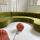 - Bespoke Olive Velvet Curved Modular Sofa