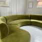 - Bespoke Olive Velvet Curved Modular Sofa