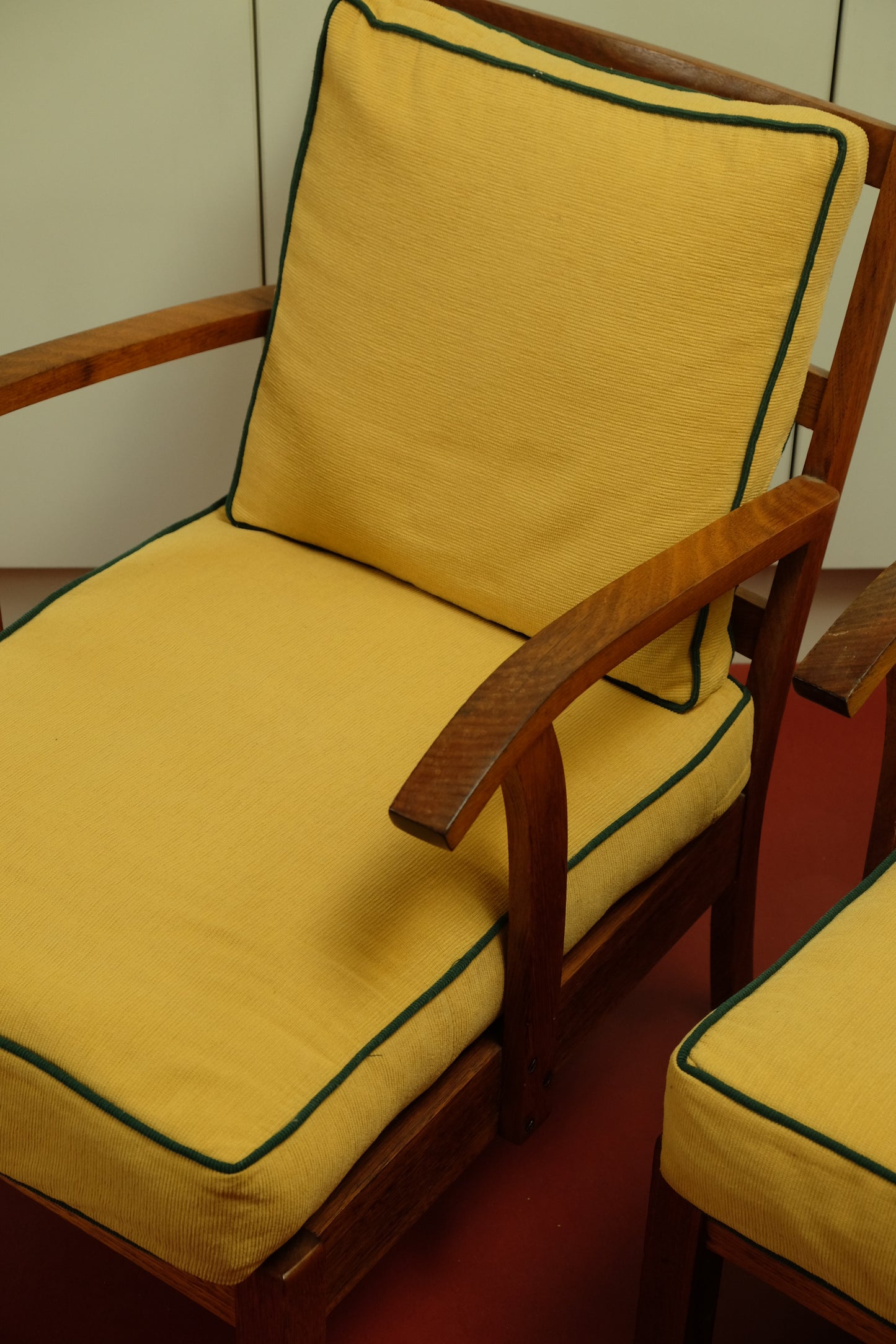 - Set of Two Mid Century Sunshine Armchairs