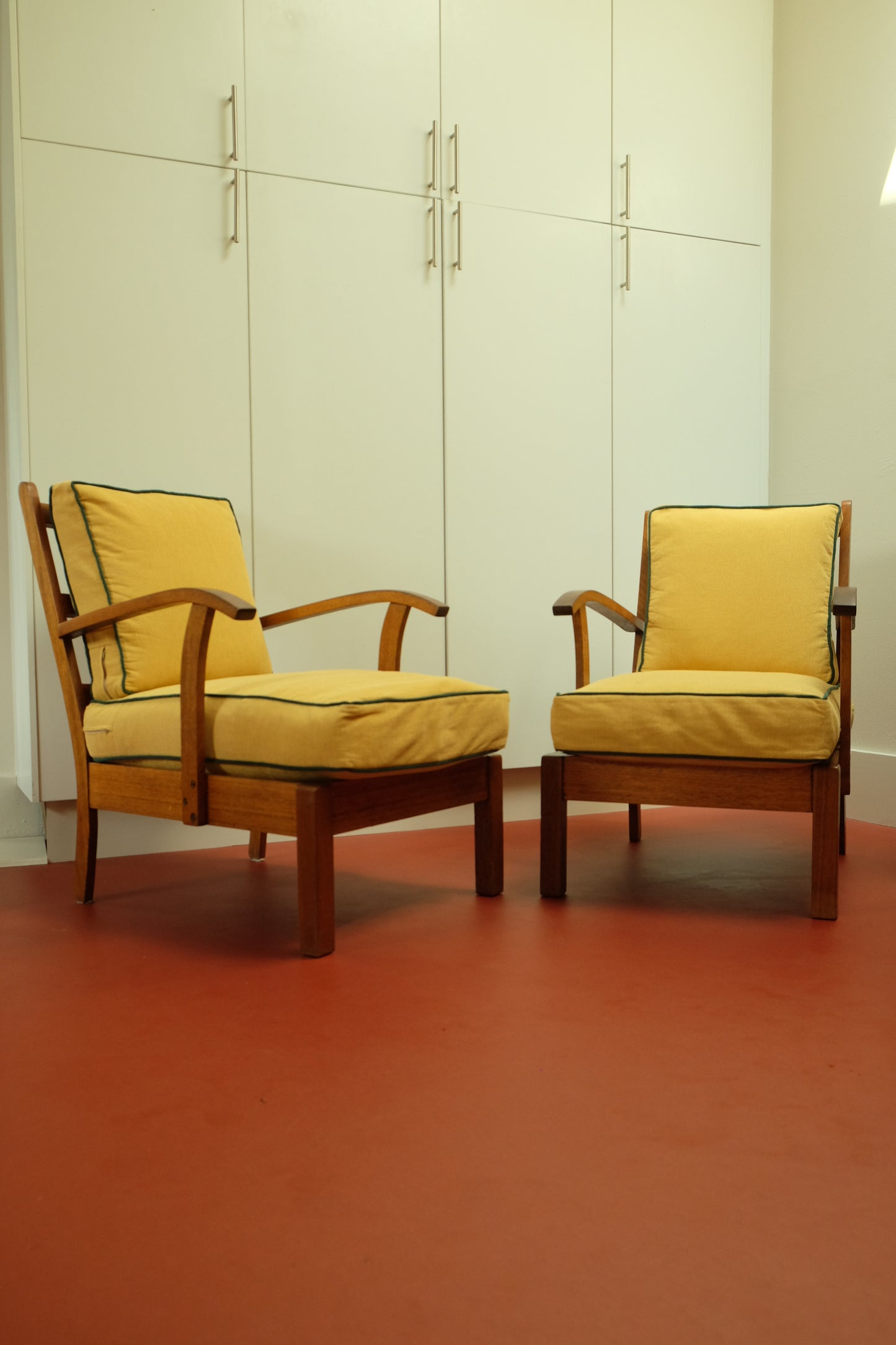 - Set of Two Mid Century Sunshine Armchairs