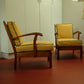 - Set of Two Mid Century Sunshine Armchairs