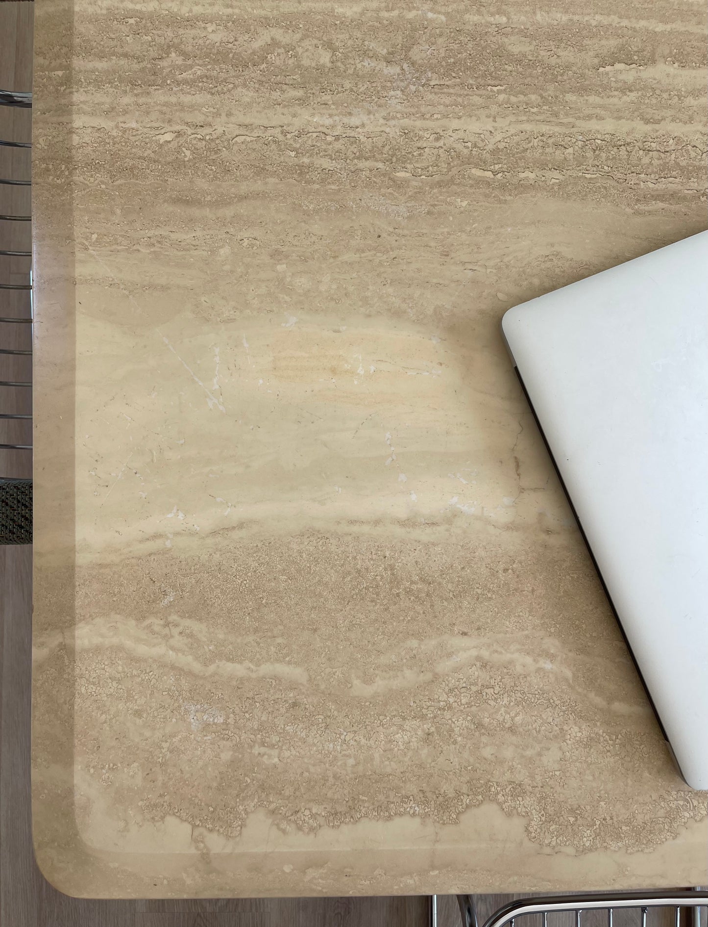 - Travertine Dining Table