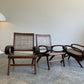 - Vintage Burmese Teak and Rattan Easy Chair - Four Available