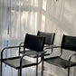 - Set of Two Italian Mart Stam Cantilever Chrome Leather Bar Stools