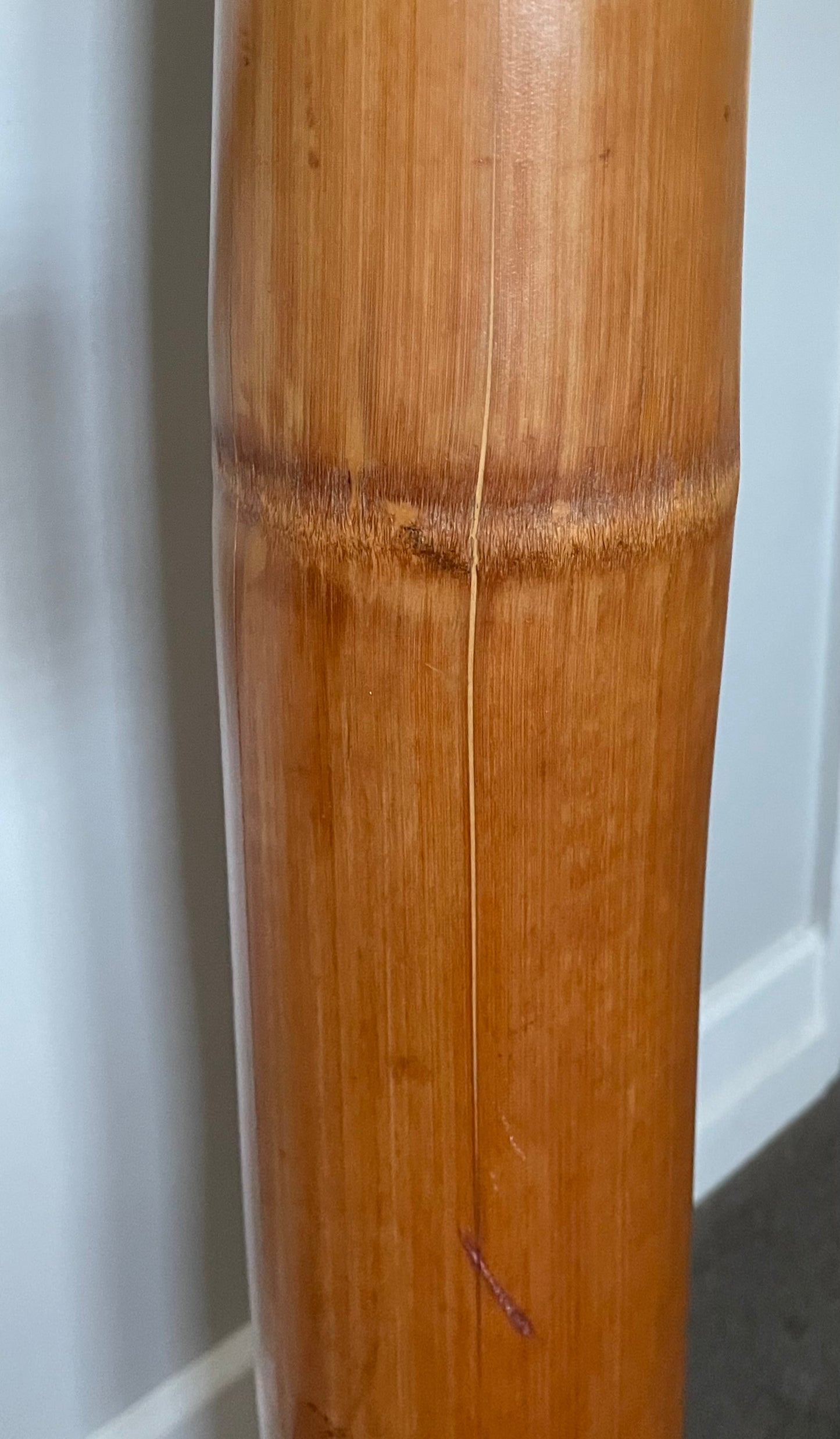- Bamboo Floor Lamp with White Shade