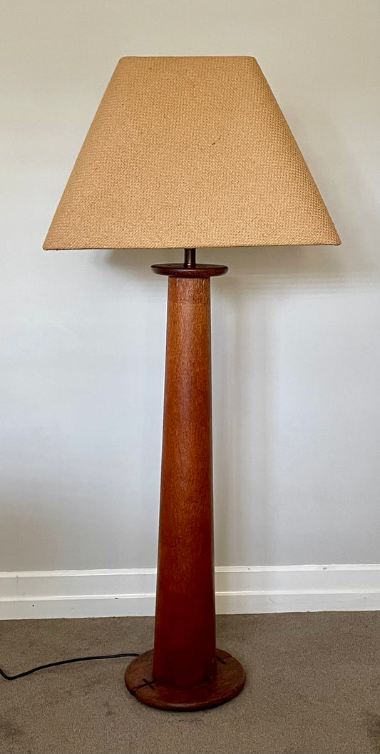 - Pacific Green Floor Lamp with Textured Hessian Shade