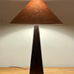 - Timber Table Lamp with Warm Brown Linen Shade