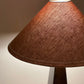 - Timber Table Lamp with Warm Brown Linen Shade