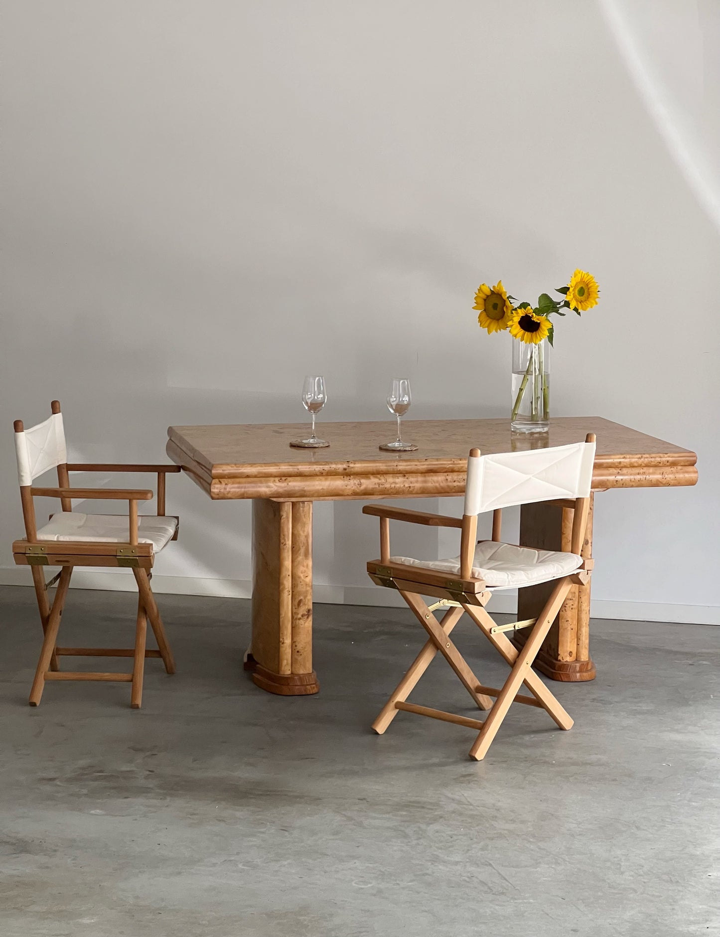 - Vintage Maple Burl Table