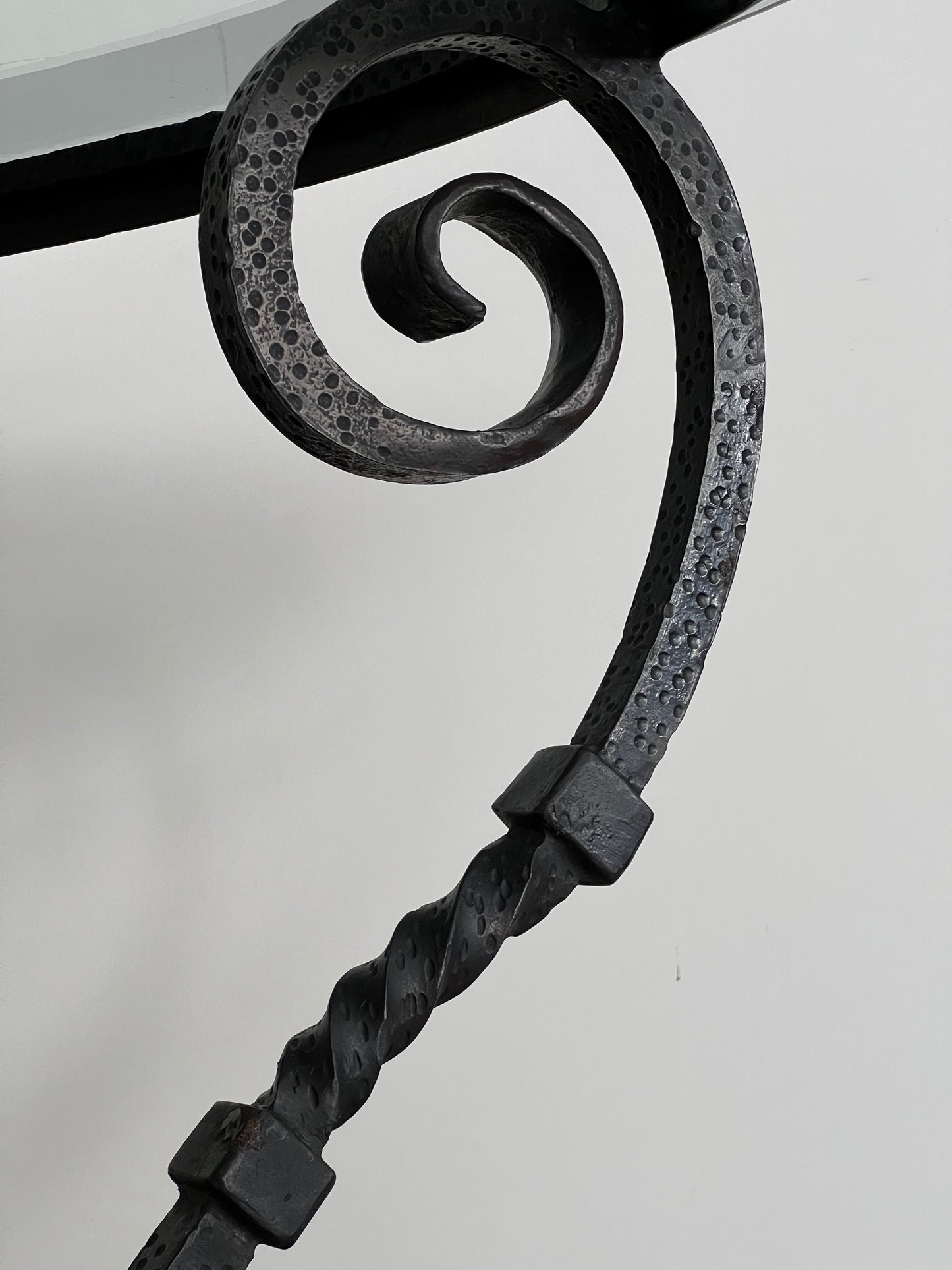 Italian Wrought Iron & Glass Dining Table by Casa Padrino