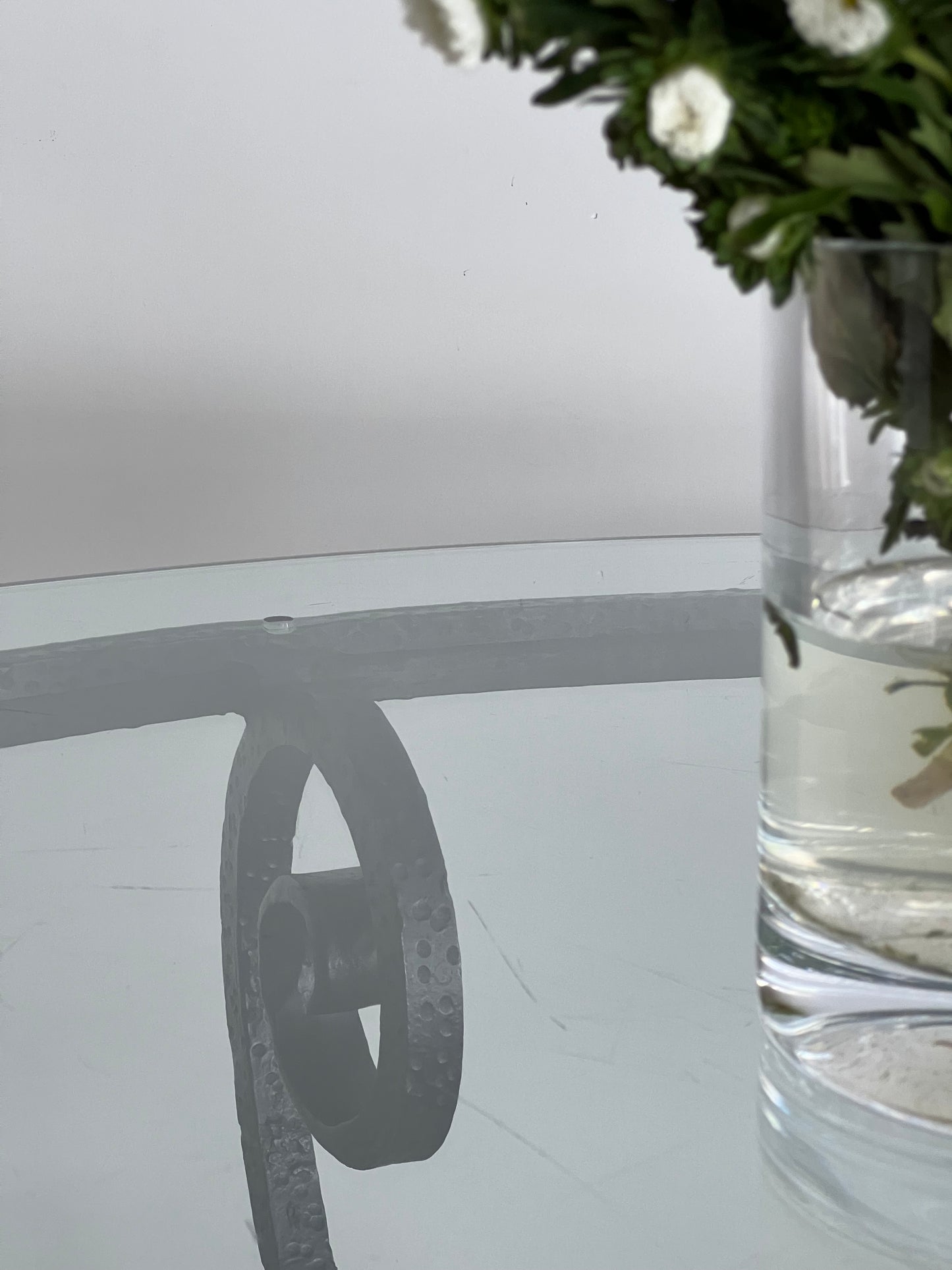 Italian Wrought Iron & Glass Dining Table by Casa Padrino