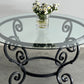 Italian Wrought Iron & Glass Dining Table by Casa Padrino