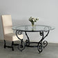 Italian Wrought Iron & Glass Dining Table by Casa Padrino