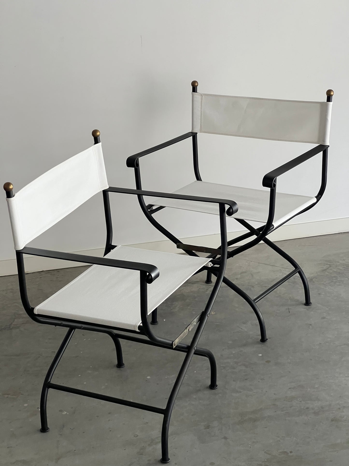 - Wrought Iron Style Director Chair - Two Available