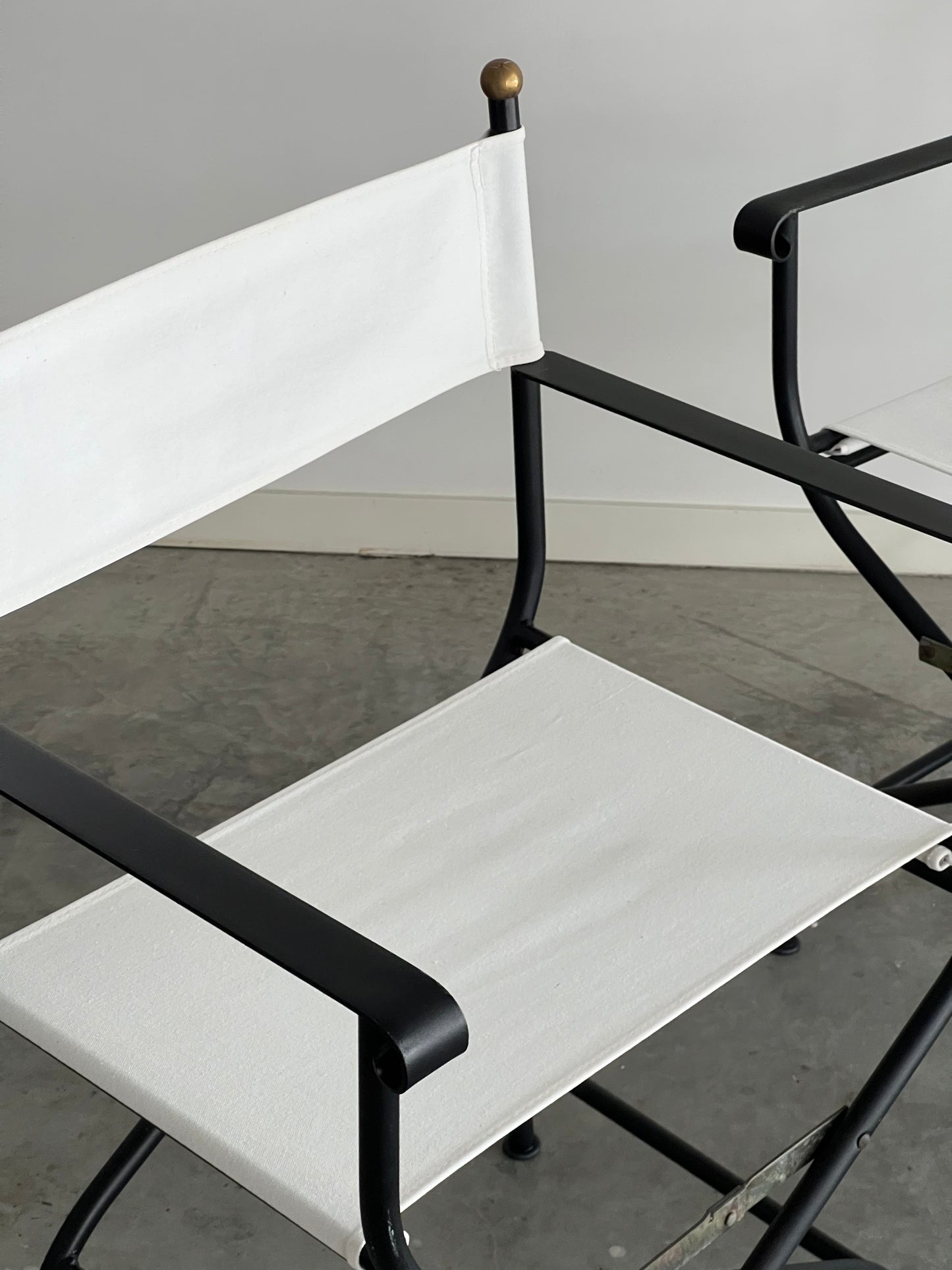 - Wrought Iron Style Director Chair - Two Available