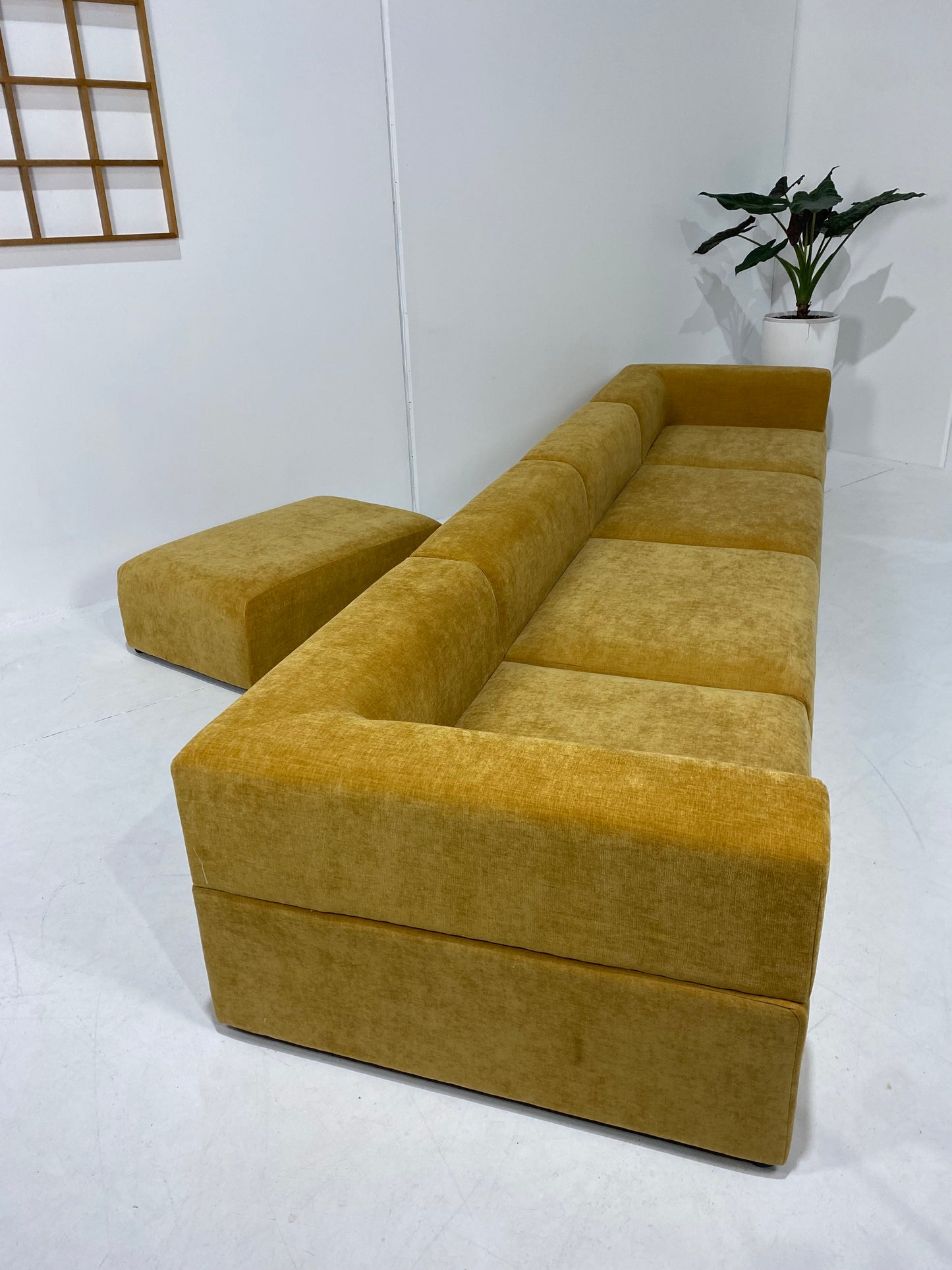 - Six Piece Mustard Modular Sofa