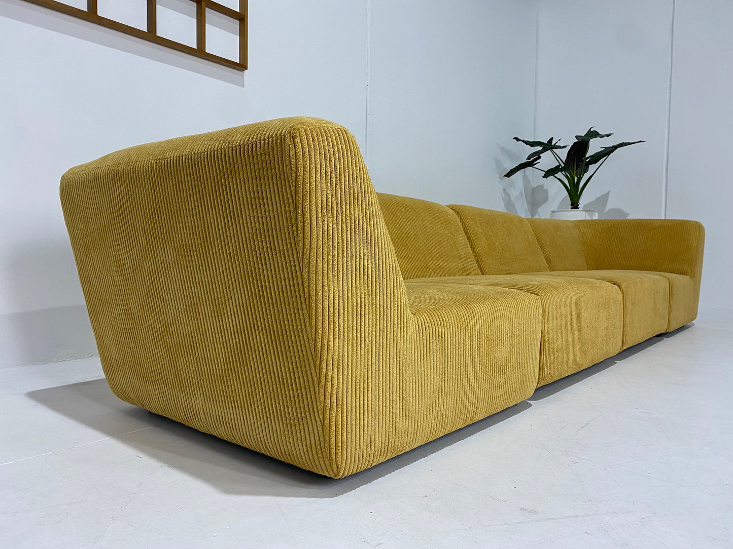Custom - Gold Jumbo Corduroy Modular Sofa