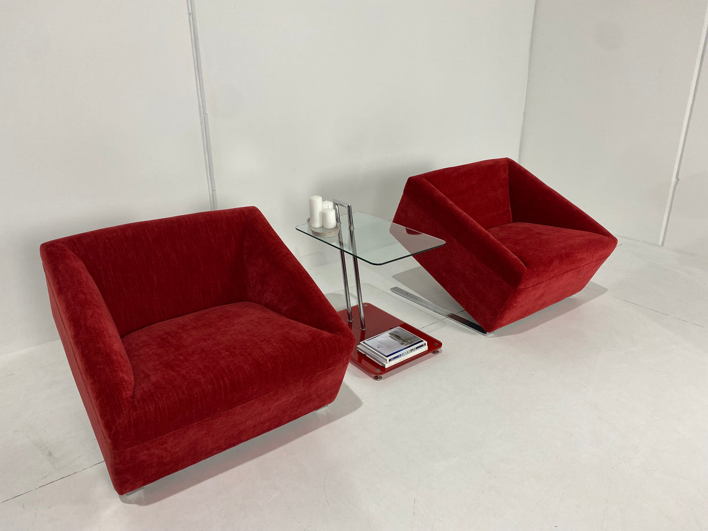 - Red Cubic Chairs