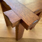 Set of Two Brutalist Oak Side Tables