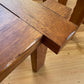 Set of Two Brutalist Oak Side Tables