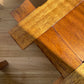 Set of Two Brutalist Oak Side Tables
