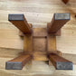 Set of Two Brutalist Oak Side Tables