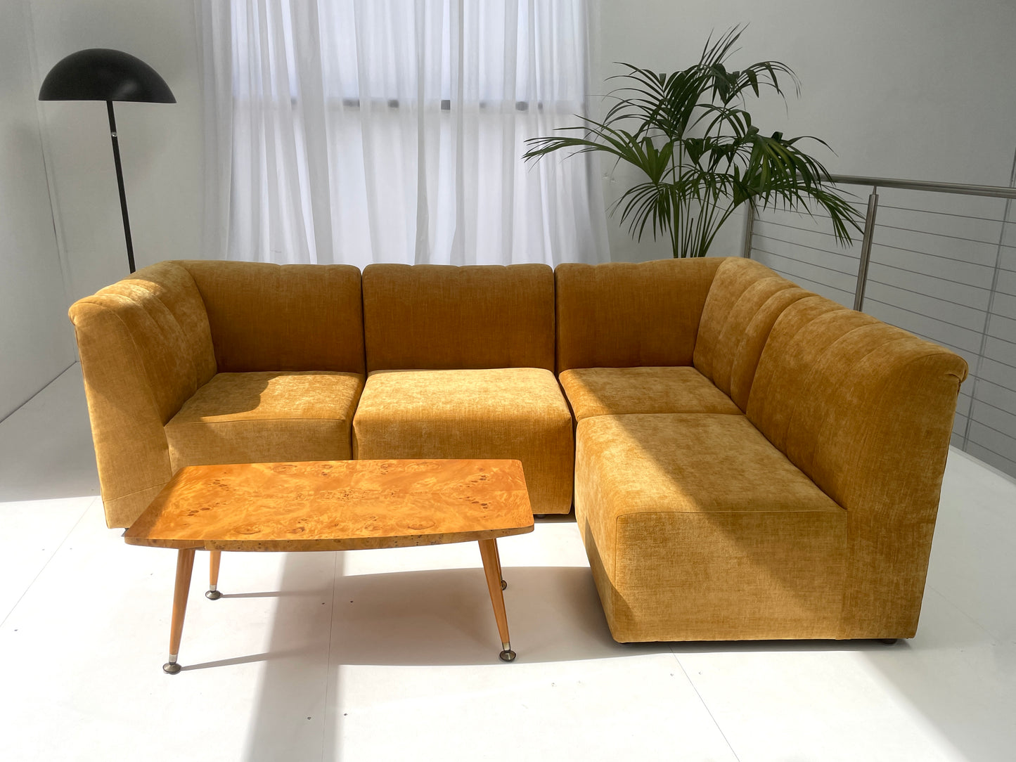 Four Piece Mustard Modular Sofa Set