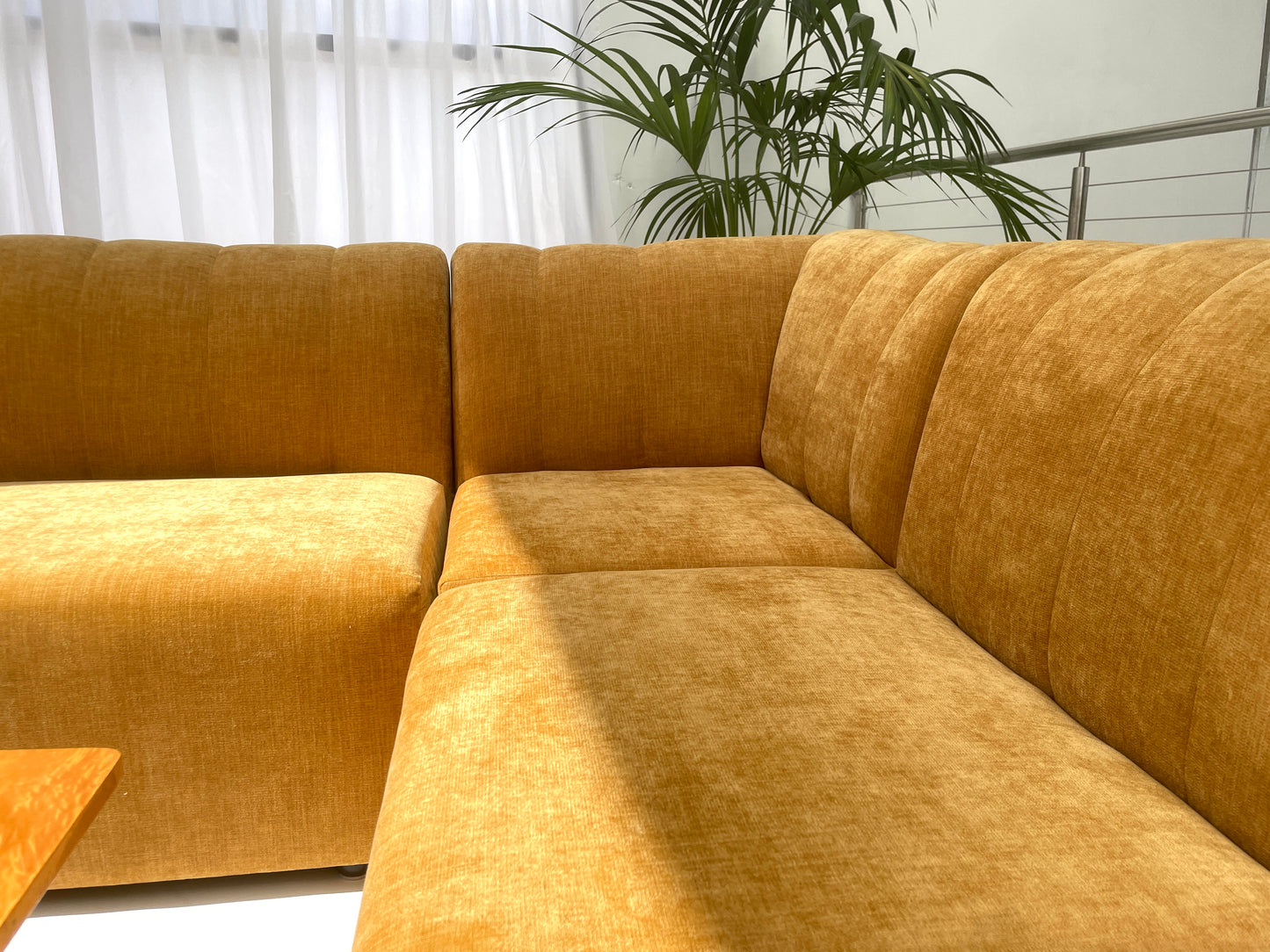 Four Piece Mustard Modular Sofa Set
