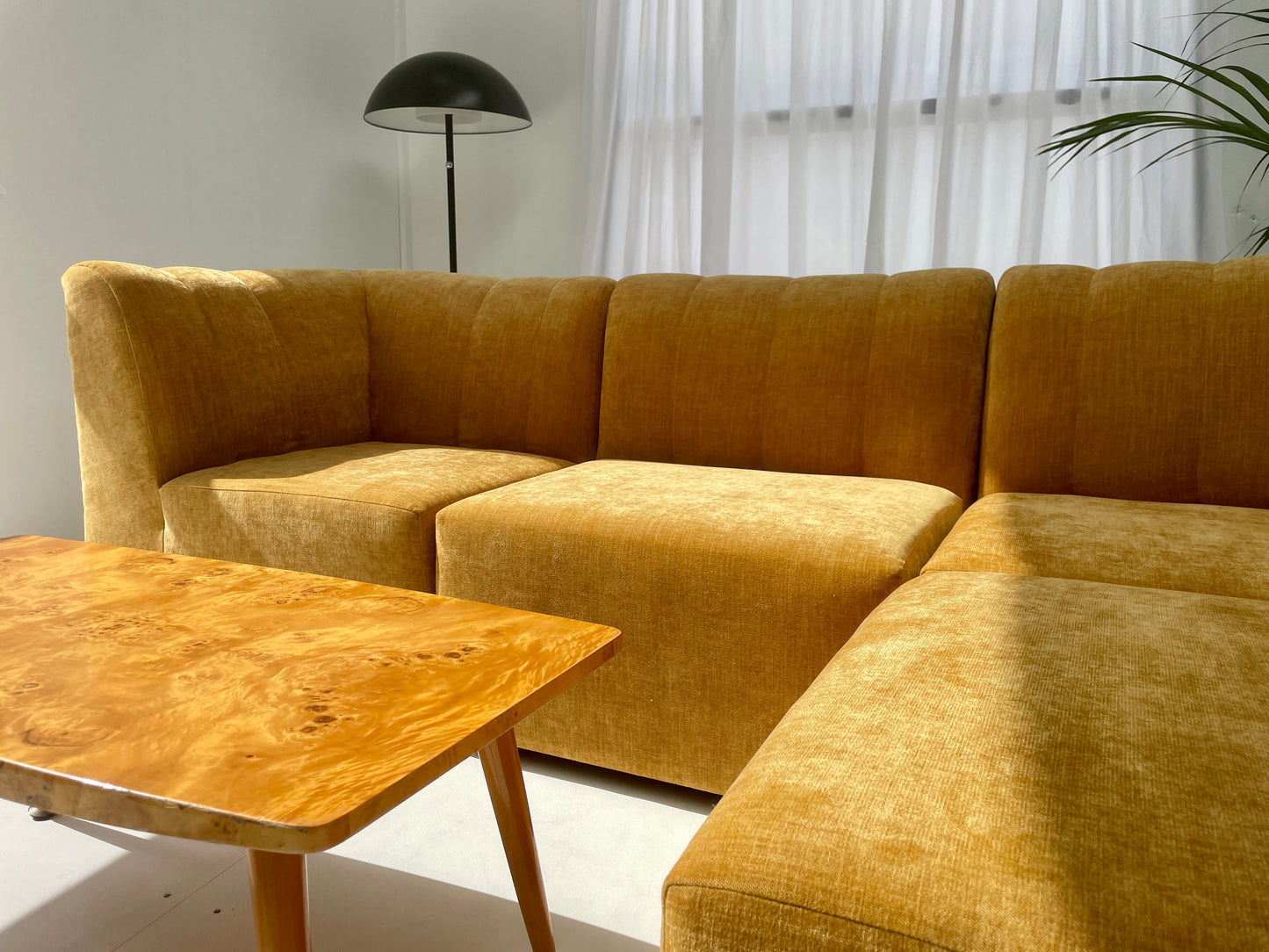Four Piece Mustard Modular Sofa Set