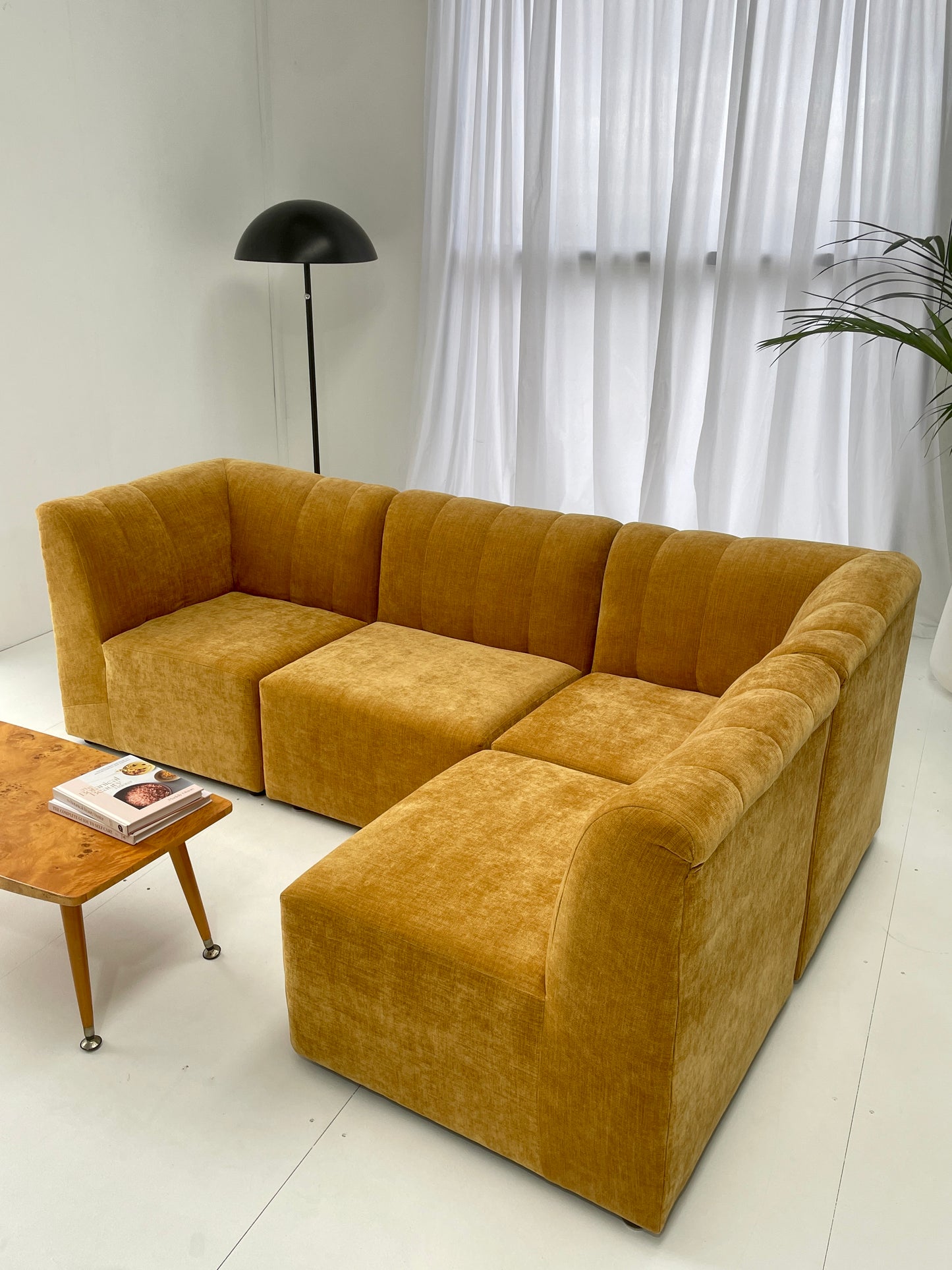 Four Piece Mustard Modular Sofa Set
