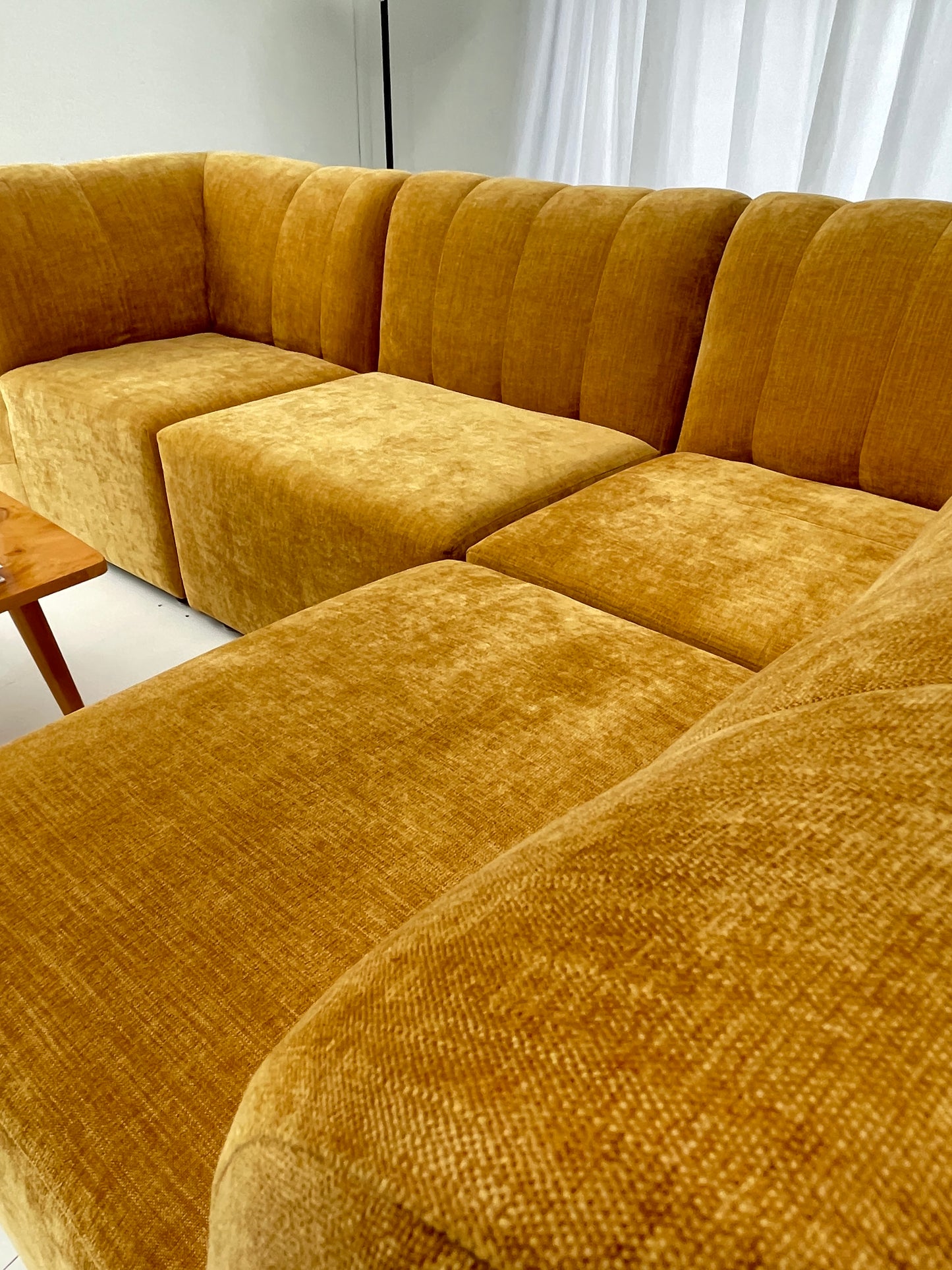Four Piece Mustard Modular Sofa Set