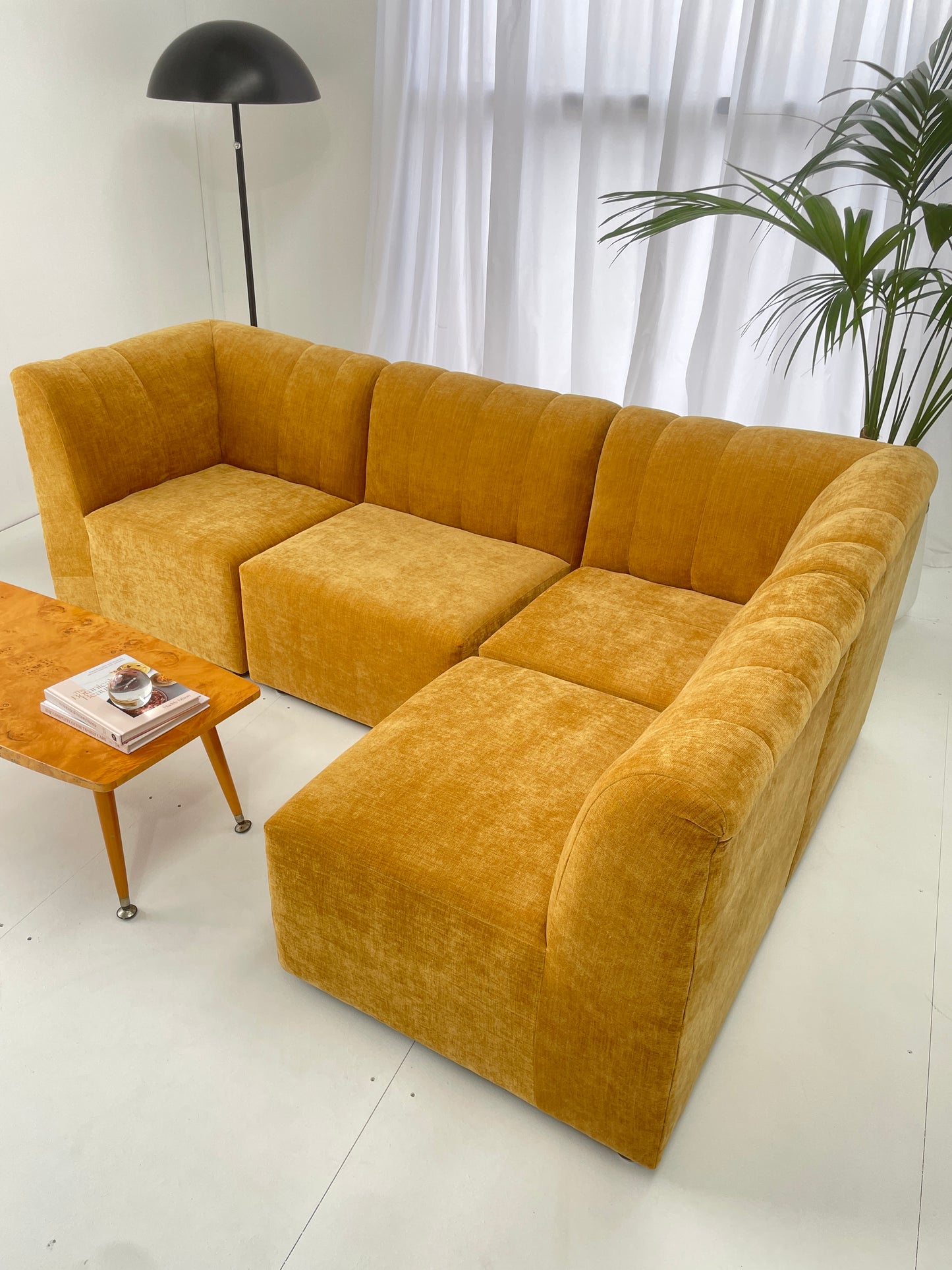 Four Piece Mustard Modular Sofa Set