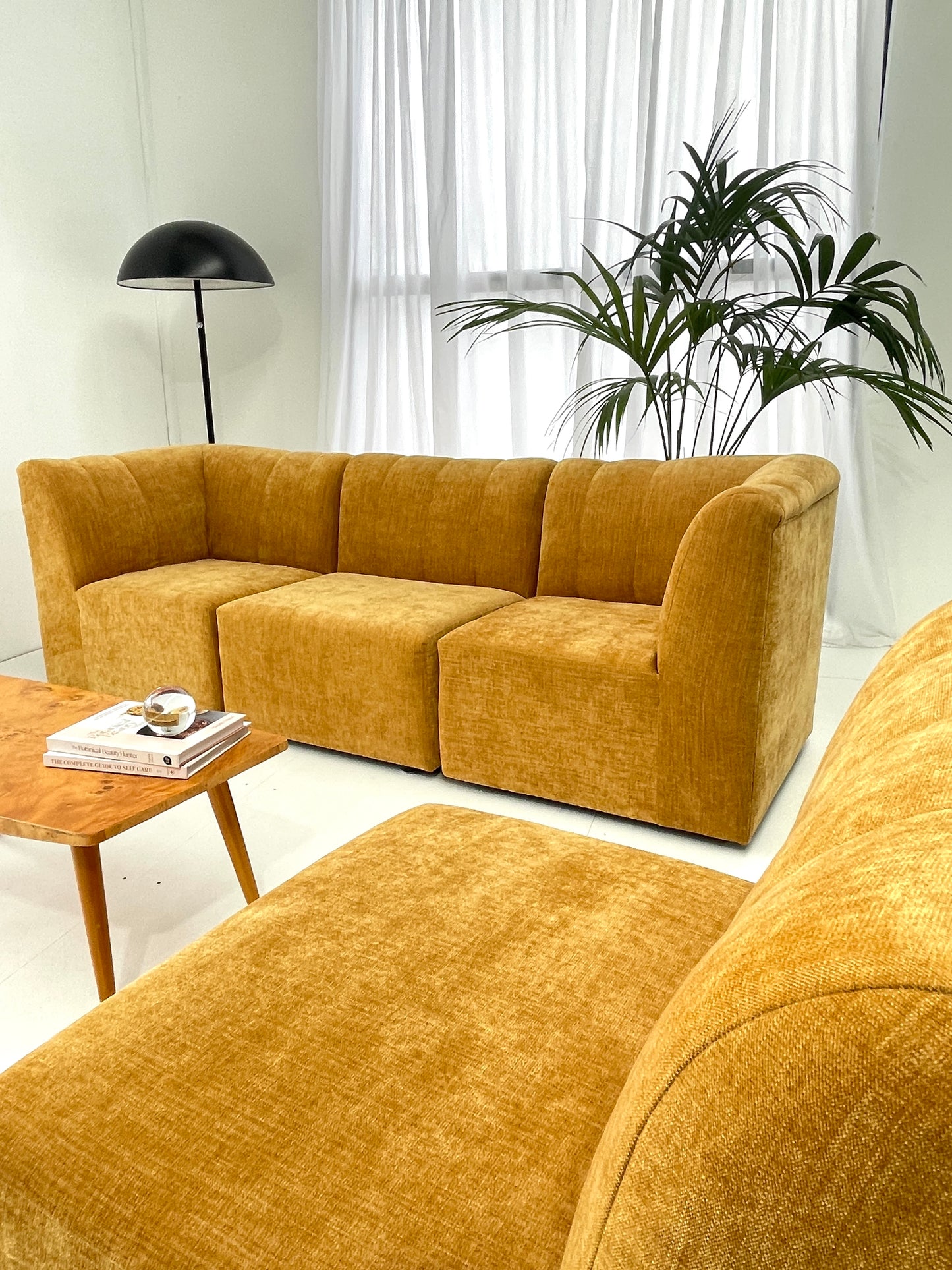 Four Piece Mustard Modular Sofa Set