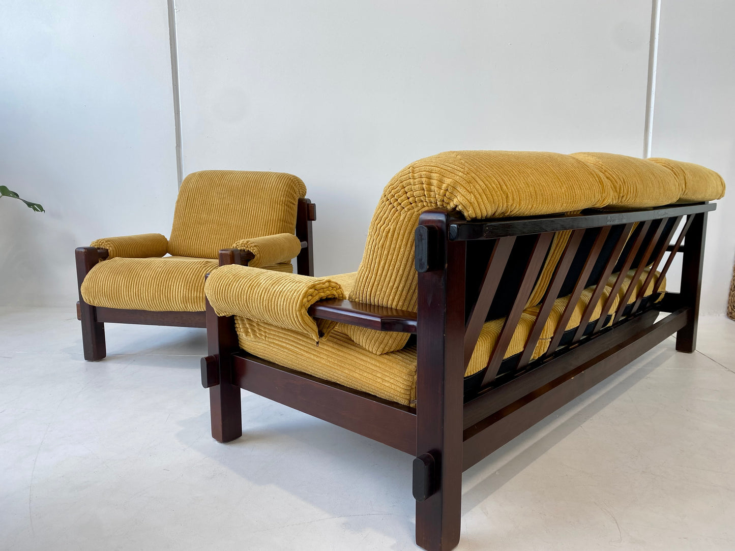 - Corduroy Three-Seater Sofa