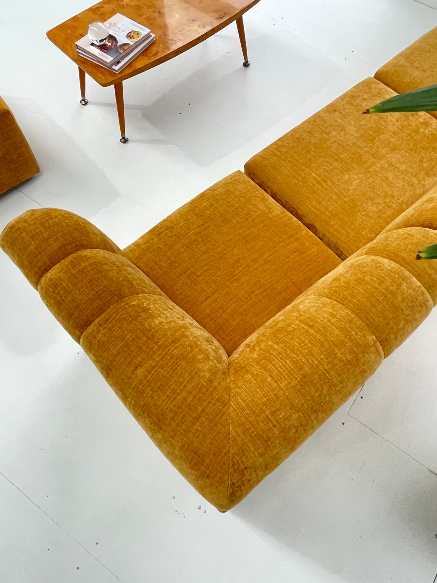 Four Piece Mustard Modular Sofa Set