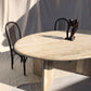 Vintage Oval Travertine Dining Table