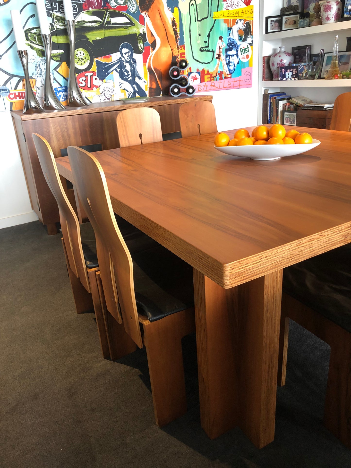Carlo Scarpa for Bernini Ten Piece Dining Suite - Table, Chairs & Credenza