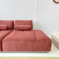 - Two Piece Large Jumbo Corduroy Woodrose Modular Sofa