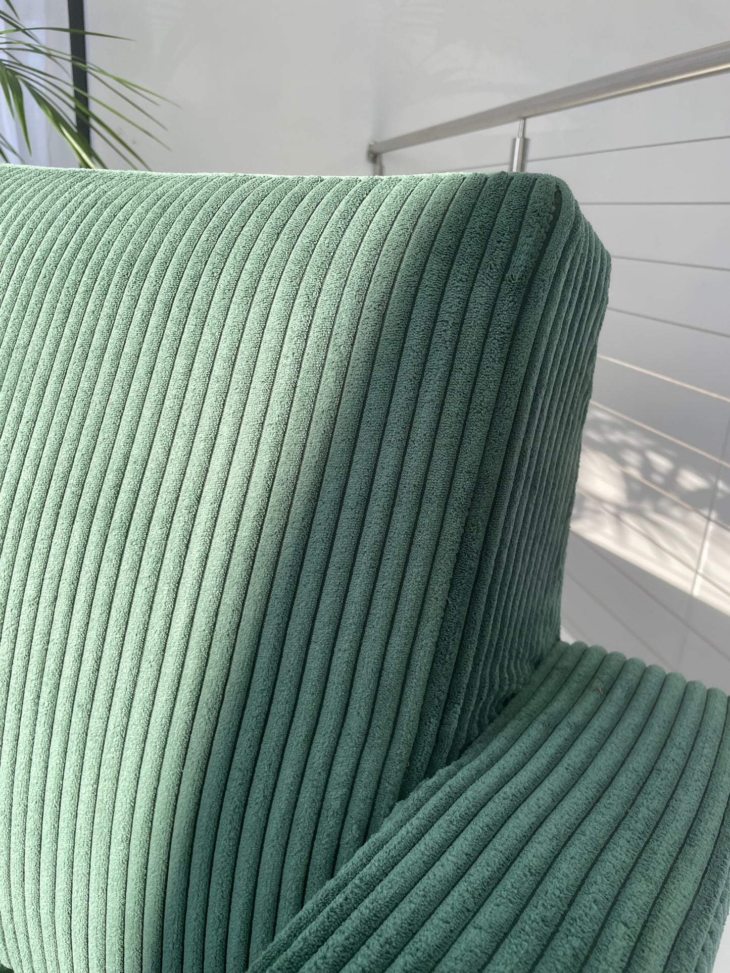 - Green Corduroy Mid Century Corduroy Sofa Set