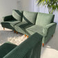 - Green Corduroy Mid Century Corduroy Sofa Set