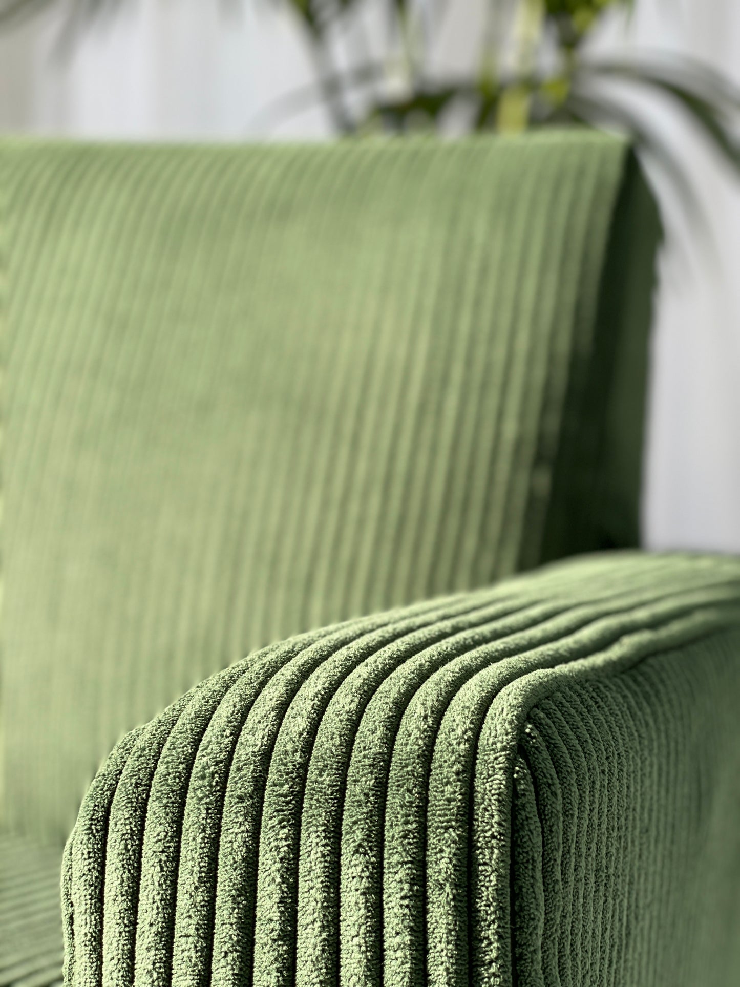 - Green Corduroy Mid Century Corduroy Sofa Set