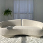 Bouclé Curved Sofa