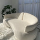 Bouclé Curved Sofa