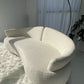 Bouclé Curved Sofa