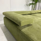 - Green Jumbo Corduroy Four Piece Modular Sofa