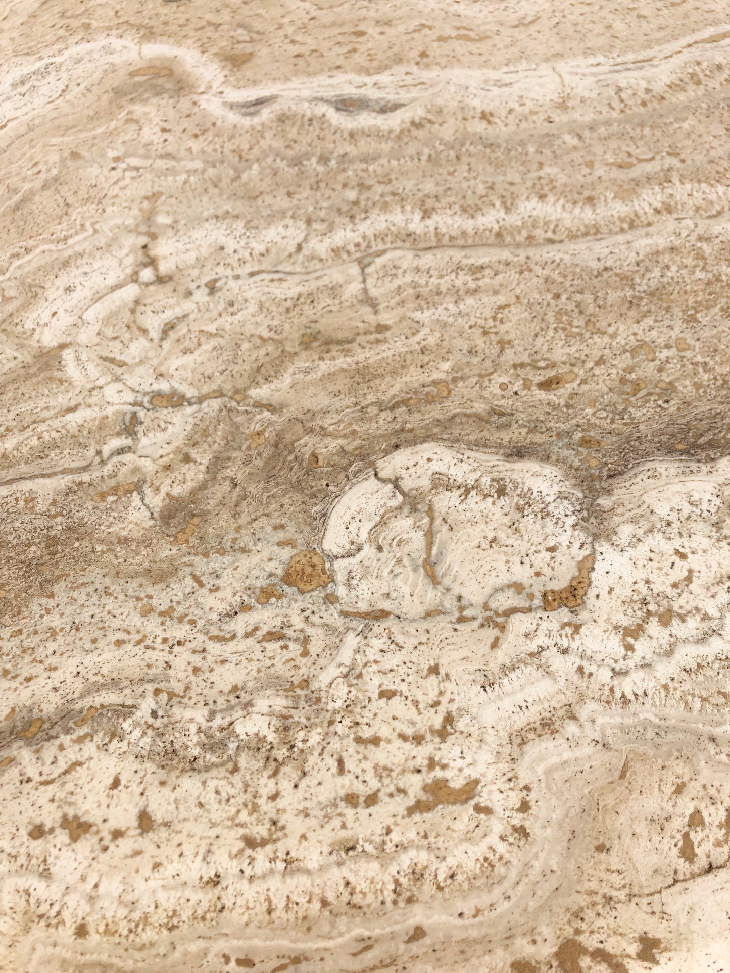 Vintage Oval Travertine Dining Table