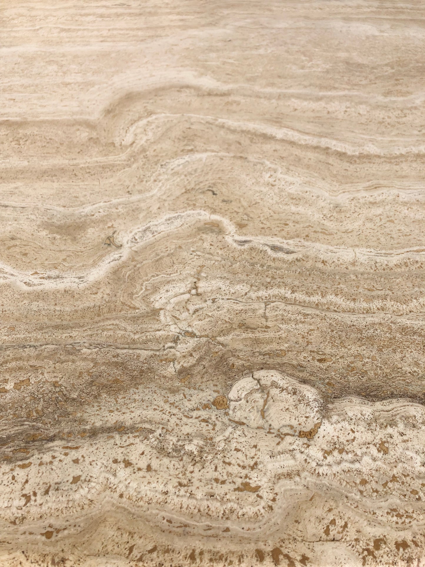 Vintage Oval Travertine Dining Table